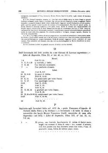 Rivista delle biblioteche e degli archivi periodico di biblioteconomia e di bibliografia di paleografia e di archivistica