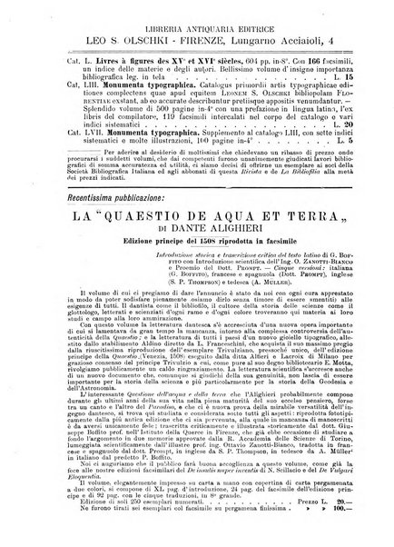 Rivista delle biblioteche e degli archivi periodico di biblioteconomia e di bibliografia di paleografia e di archivistica