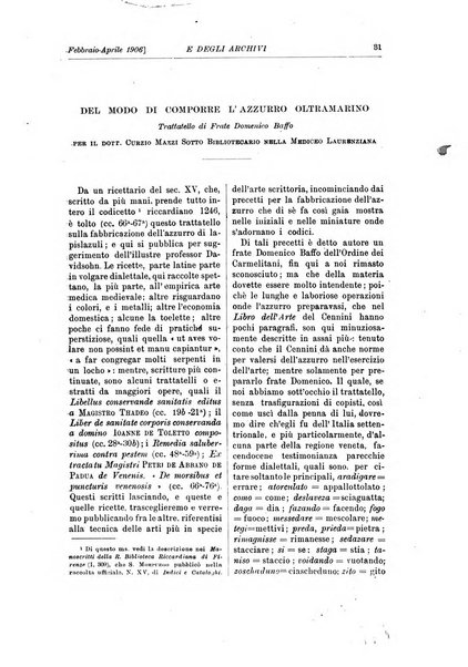 Rivista delle biblioteche e degli archivi periodico di biblioteconomia e di bibliografia di paleografia e di archivistica