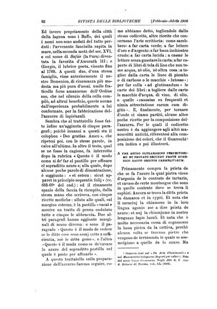 Rivista delle biblioteche e degli archivi periodico di biblioteconomia e di bibliografia di paleografia e di archivistica