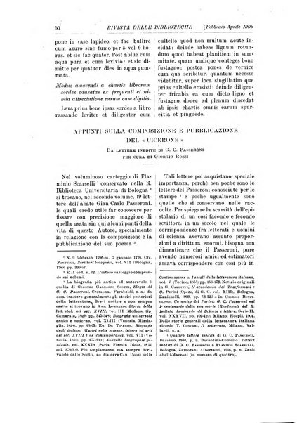 Rivista delle biblioteche e degli archivi periodico di biblioteconomia e di bibliografia di paleografia e di archivistica