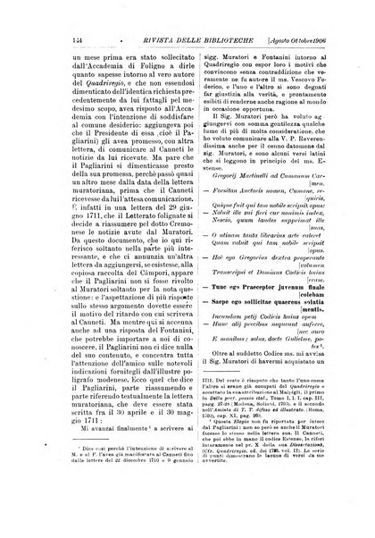 Rivista delle biblioteche e degli archivi periodico di biblioteconomia e di bibliografia di paleografia e di archivistica