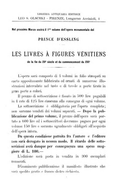 Rivista delle biblioteche e degli archivi periodico di biblioteconomia e di bibliografia di paleografia e di archivistica