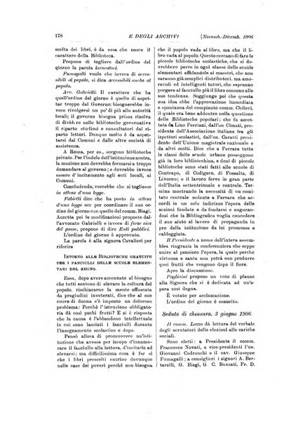 Rivista delle biblioteche e degli archivi periodico di biblioteconomia e di bibliografia di paleografia e di archivistica