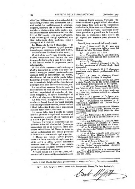 Rivista delle biblioteche e degli archivi periodico di biblioteconomia e di bibliografia di paleografia e di archivistica