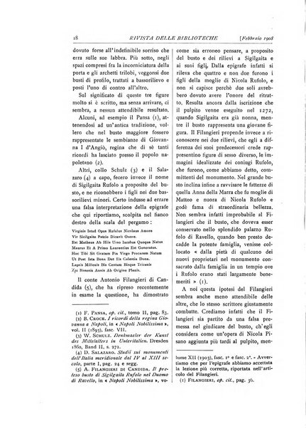 Rivista delle biblioteche e degli archivi periodico di biblioteconomia e di bibliografia di paleografia e di archivistica