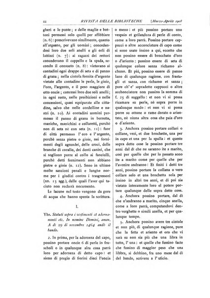 Rivista delle biblioteche e degli archivi periodico di biblioteconomia e di bibliografia di paleografia e di archivistica