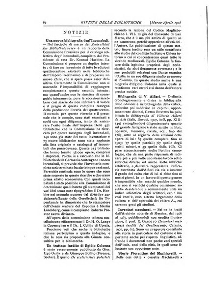 Rivista delle biblioteche e degli archivi periodico di biblioteconomia e di bibliografia di paleografia e di archivistica