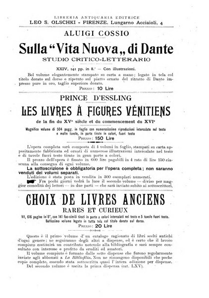 Rivista delle biblioteche e degli archivi periodico di biblioteconomia e di bibliografia di paleografia e di archivistica