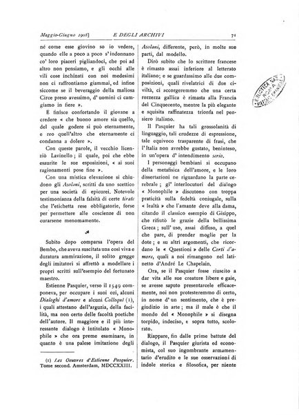 Rivista delle biblioteche e degli archivi periodico di biblioteconomia e di bibliografia di paleografia e di archivistica