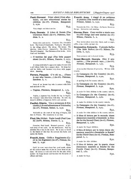 Rivista delle biblioteche e degli archivi periodico di biblioteconomia e di bibliografia di paleografia e di archivistica