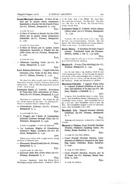 Rivista delle biblioteche e degli archivi periodico di biblioteconomia e di bibliografia di paleografia e di archivistica