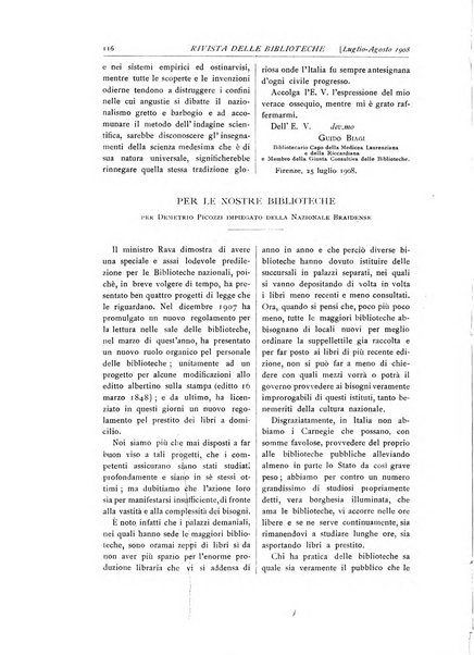 Rivista delle biblioteche e degli archivi periodico di biblioteconomia e di bibliografia di paleografia e di archivistica