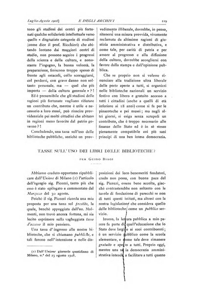 Rivista delle biblioteche e degli archivi periodico di biblioteconomia e di bibliografia di paleografia e di archivistica