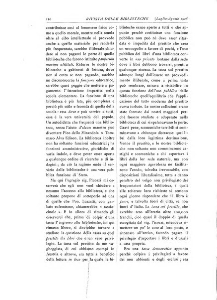 Rivista delle biblioteche e degli archivi periodico di biblioteconomia e di bibliografia di paleografia e di archivistica