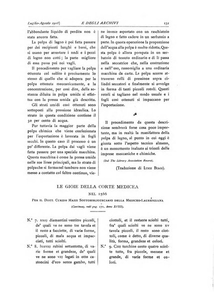 Rivista delle biblioteche e degli archivi periodico di biblioteconomia e di bibliografia di paleografia e di archivistica