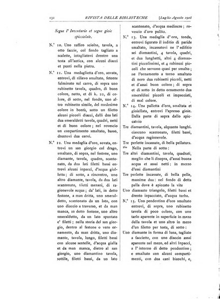 Rivista delle biblioteche e degli archivi periodico di biblioteconomia e di bibliografia di paleografia e di archivistica