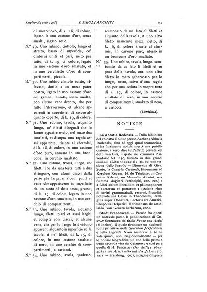 Rivista delle biblioteche e degli archivi periodico di biblioteconomia e di bibliografia di paleografia e di archivistica