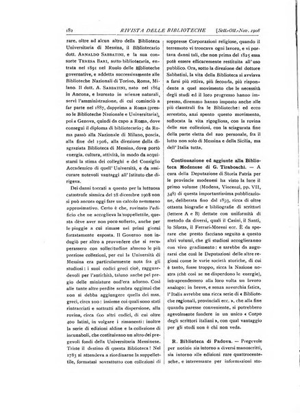 Rivista delle biblioteche e degli archivi periodico di biblioteconomia e di bibliografia di paleografia e di archivistica