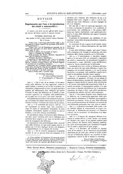 Rivista delle biblioteche e degli archivi periodico di biblioteconomia e di bibliografia di paleografia e di archivistica