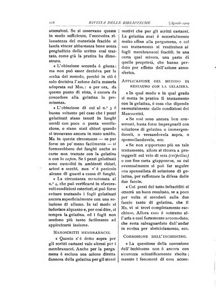 Rivista delle biblioteche e degli archivi periodico di biblioteconomia e di bibliografia di paleografia e di archivistica