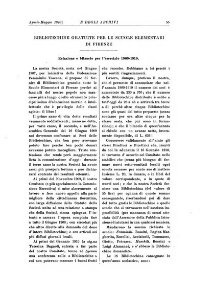 Rivista delle biblioteche e degli archivi periodico di biblioteconomia e di bibliografia di paleografia e di archivistica