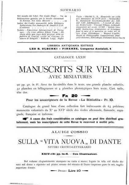 Rivista delle biblioteche e degli archivi periodico di biblioteconomia e di bibliografia di paleografia e di archivistica