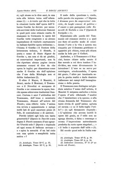 Rivista delle biblioteche e degli archivi periodico di biblioteconomia e di bibliografia di paleografia e di archivistica