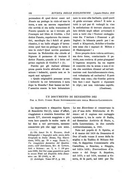 Rivista delle biblioteche e degli archivi periodico di biblioteconomia e di bibliografia di paleografia e di archivistica