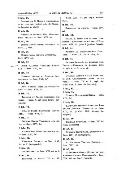 Rivista delle biblioteche e degli archivi periodico di biblioteconomia e di bibliografia di paleografia e di archivistica