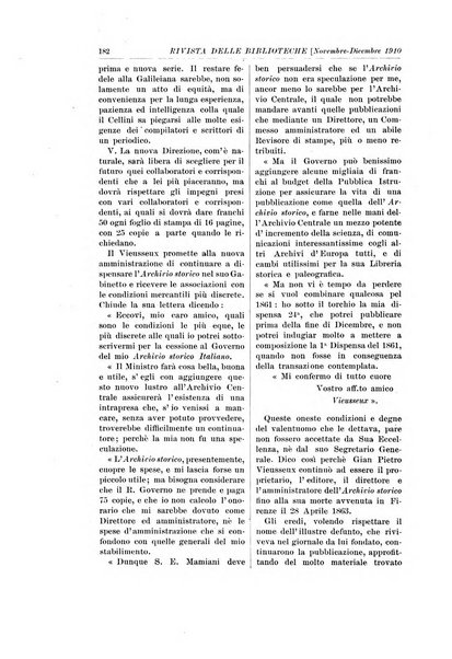 Rivista delle biblioteche e degli archivi periodico di biblioteconomia e di bibliografia di paleografia e di archivistica