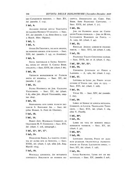 Rivista delle biblioteche e degli archivi periodico di biblioteconomia e di bibliografia di paleografia e di archivistica