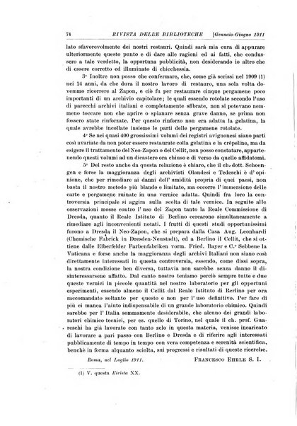 Rivista delle biblioteche e degli archivi periodico di biblioteconomia e di bibliografia di paleografia e di archivistica