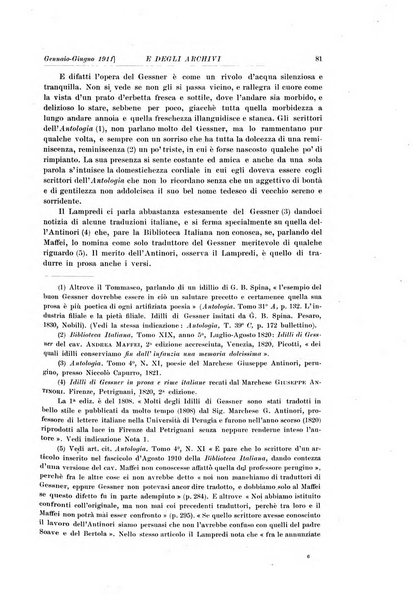 Rivista delle biblioteche e degli archivi periodico di biblioteconomia e di bibliografia di paleografia e di archivistica