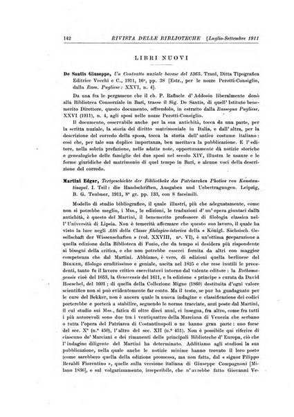 Rivista delle biblioteche e degli archivi periodico di biblioteconomia e di bibliografia di paleografia e di archivistica