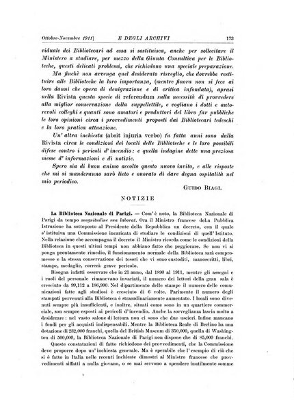 Rivista delle biblioteche e degli archivi periodico di biblioteconomia e di bibliografia di paleografia e di archivistica