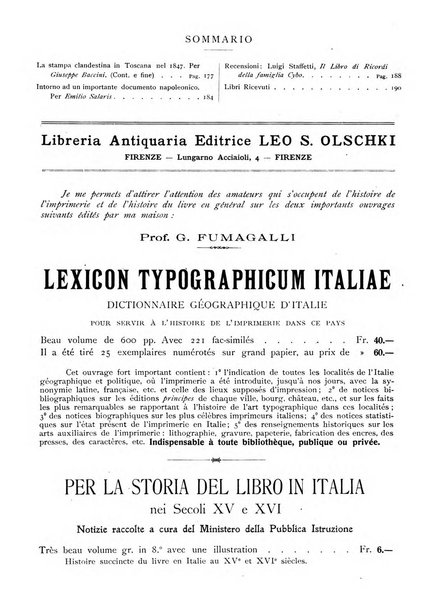 Rivista delle biblioteche e degli archivi periodico di biblioteconomia e di bibliografia di paleografia e di archivistica