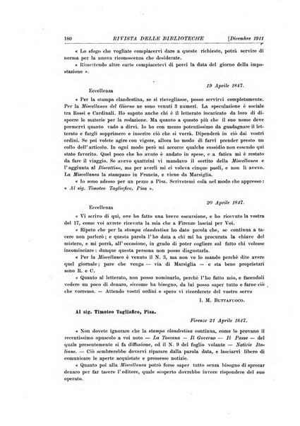 Rivista delle biblioteche e degli archivi periodico di biblioteconomia e di bibliografia di paleografia e di archivistica