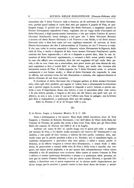 Rivista delle biblioteche e degli archivi periodico di biblioteconomia e di bibliografia di paleografia e di archivistica