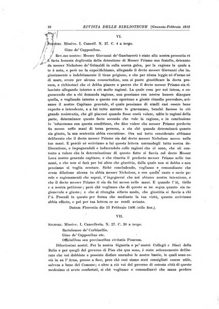 Rivista delle biblioteche e degli archivi periodico di biblioteconomia e di bibliografia di paleografia e di archivistica