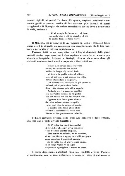 Rivista delle biblioteche e degli archivi periodico di biblioteconomia e di bibliografia di paleografia e di archivistica