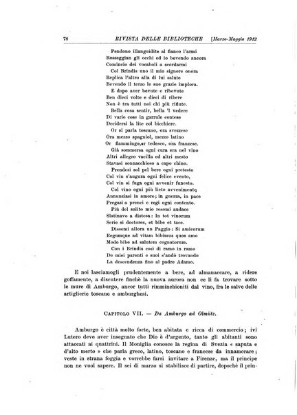 Rivista delle biblioteche e degli archivi periodico di biblioteconomia e di bibliografia di paleografia e di archivistica