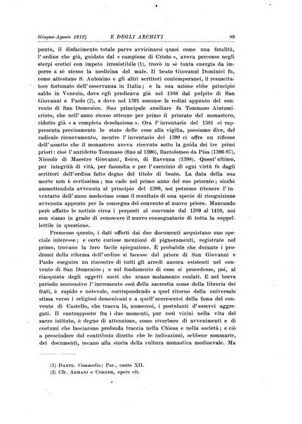 Rivista delle biblioteche e degli archivi periodico di biblioteconomia e di bibliografia di paleografia e di archivistica