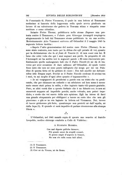 Rivista delle biblioteche e degli archivi periodico di biblioteconomia e di bibliografia di paleografia e di archivistica