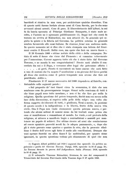 Rivista delle biblioteche e degli archivi periodico di biblioteconomia e di bibliografia di paleografia e di archivistica