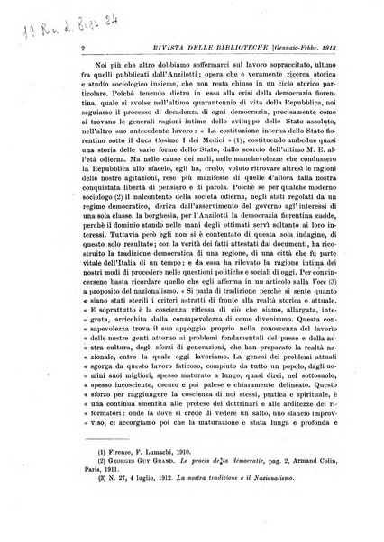 Rivista delle biblioteche e degli archivi periodico di biblioteconomia e di bibliografia di paleografia e di archivistica