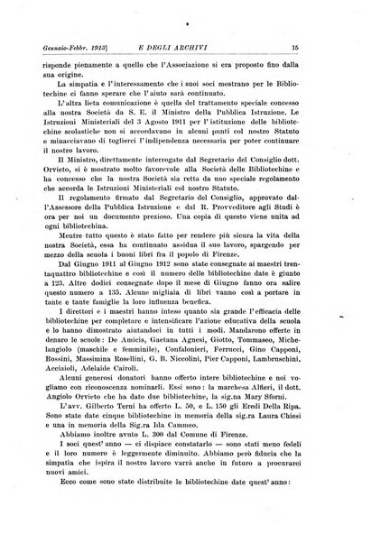 Rivista delle biblioteche e degli archivi periodico di biblioteconomia e di bibliografia di paleografia e di archivistica