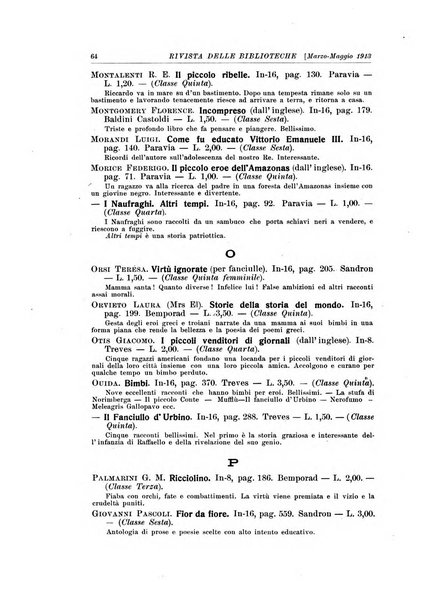 Rivista delle biblioteche e degli archivi periodico di biblioteconomia e di bibliografia di paleografia e di archivistica