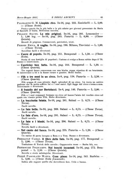 Rivista delle biblioteche e degli archivi periodico di biblioteconomia e di bibliografia di paleografia e di archivistica