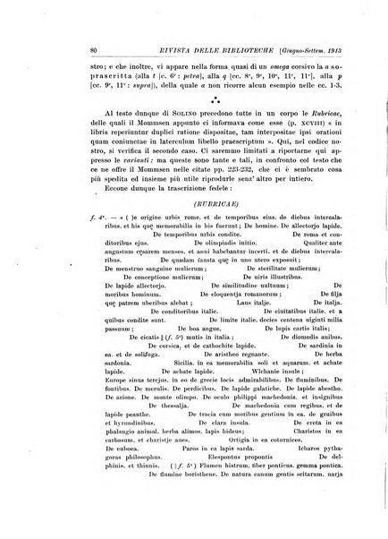 Rivista delle biblioteche e degli archivi periodico di biblioteconomia e di bibliografia di paleografia e di archivistica